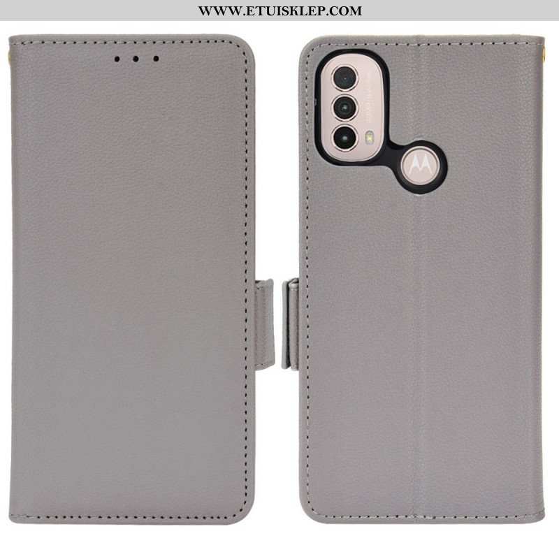 Etui Folio do Moto E40 / E30 / E20 Skórzany Futerał Flap Double Nowe Kolory